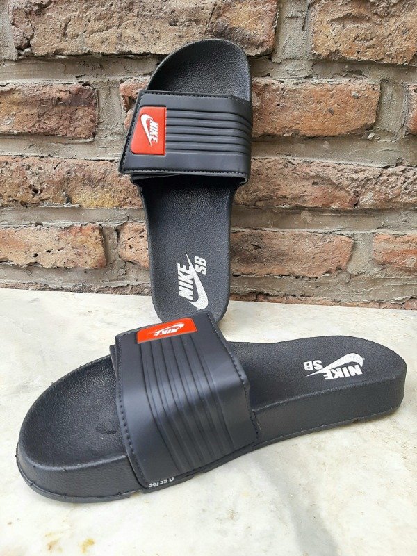 Producto - Ojotas Importadas Nike Binumerales detalle rojo - con abrojo