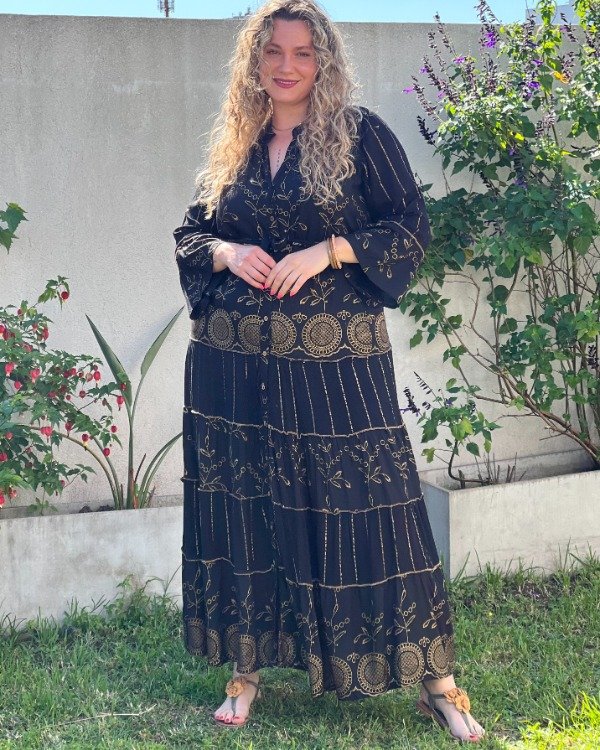 Producto - Camisero Bordado Negro L XL