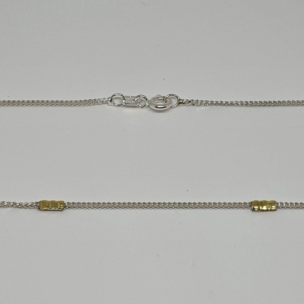 Producto - Cadena 30Gl Plata y Oro x45cm