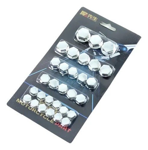 Producto - Juego de Tapas Cubre Tuercas Cromadas Premium - Protector Universal 20 Piezas