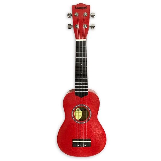 Producto - LEONARD UKELELE  SOPRANO CON FUNDA - COLOR ROJO