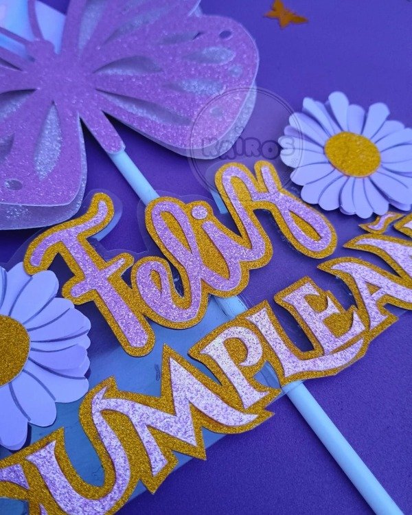 Producto - CAKE TOPPER DE PAPELES GLITTER