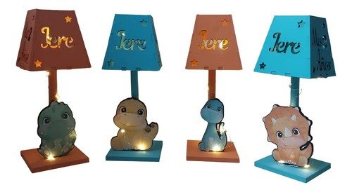 Producto - Centros De Mesa Decorados Dinos Bebe 6u Luz Led - 1
