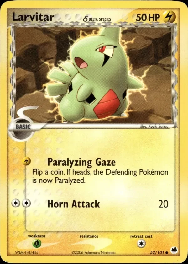 Producto - Larvitar 52/101 EX - Dragon Frontiers Pokemon TCG