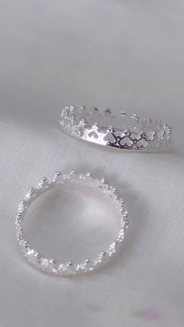 Producto - Anillo de Plata 925 coronita vuelta completa