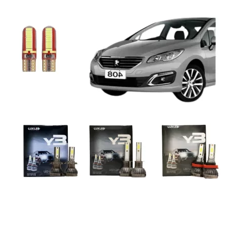 Producto - Kit Cree Led Y3 Luz Baja Alta Y Antiniebla Peugeot 408