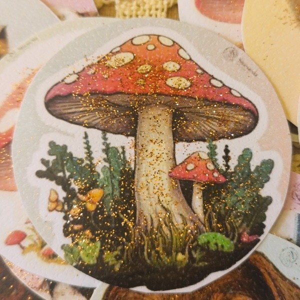 Producto - Stickers vintage con Glitter