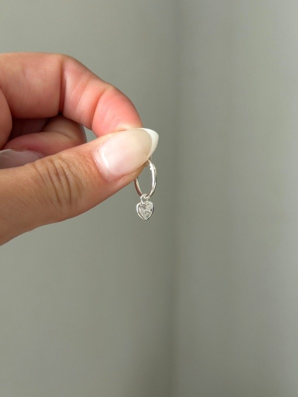 Producto - Argolla dije corazón cubic 12mm (unidad) - 1