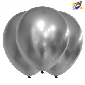Producto - GLOBBY 12" CROMO PLATINO PLATEADO x 10 unidades