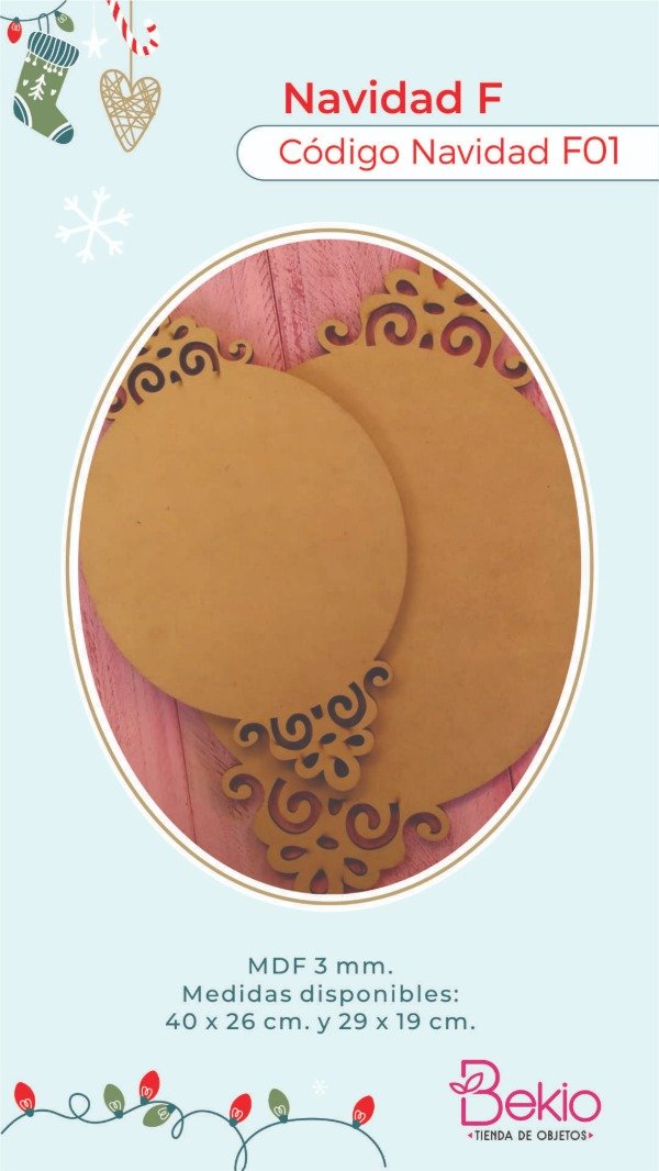 Producto - Placa Adorno Navidad F01