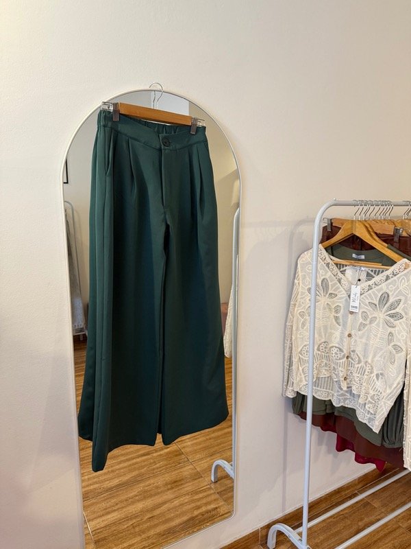 Producto - Pantalón sastrero Malika verde inglés