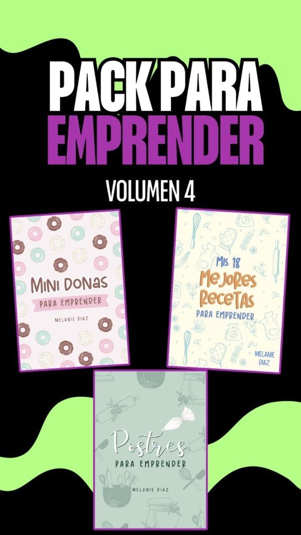 Producto - PACK EMPRENDEDOR Vol.4 / x3 RECETARIOS DIGITALES