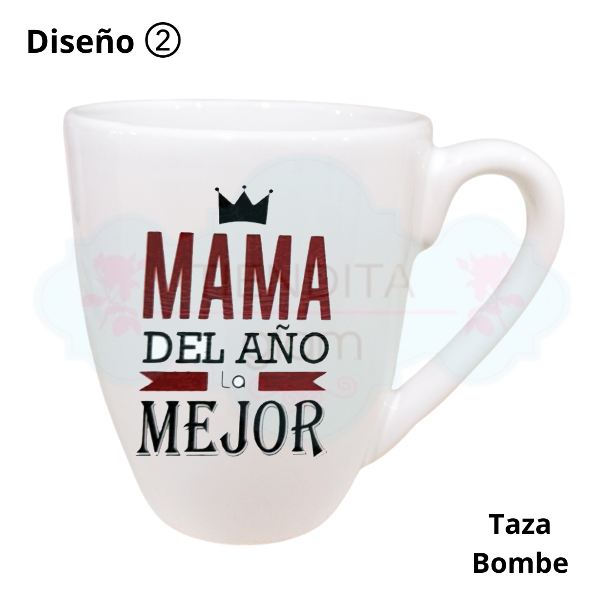 Producto - TAZAS DECO BLANCAS DISEÑO FRASES MAMÁ - 2
