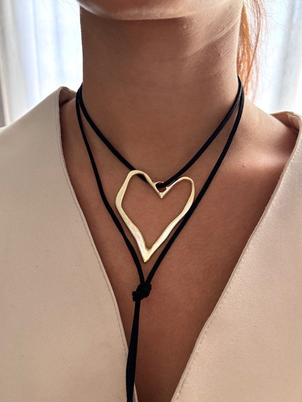 Producto - Choker heart melt silver