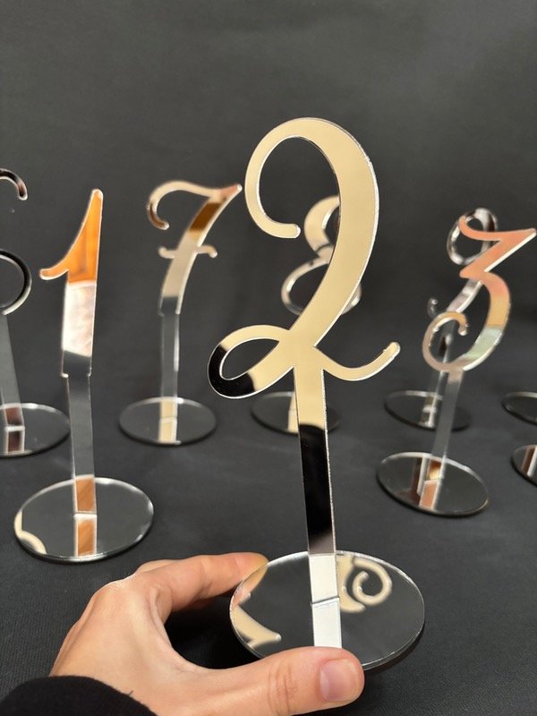 Producto - Identificador Mesa espejado x 10 unidades