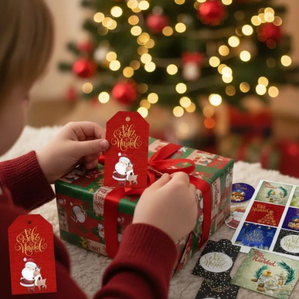 Producto - Kit Imprimible Tags Etiquetas Feliz Navidad - 5