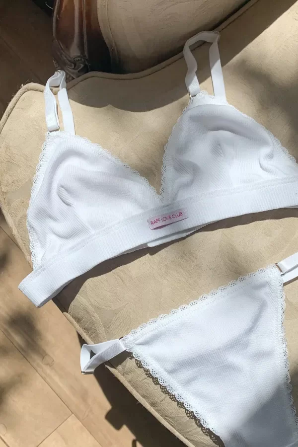 Producto - Conjunto Bralette Raff Art. Jazmin morley blanco 85