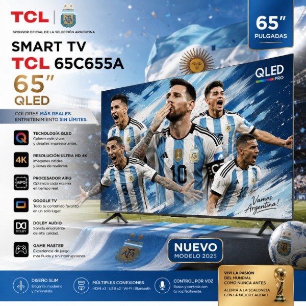 Producto - SMART TV 65 QLED UHD 65C655A GOOGLE TV TCL