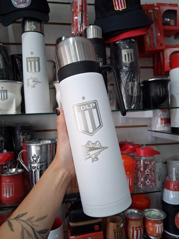 Producto - Termo con manija blanco EdeLP