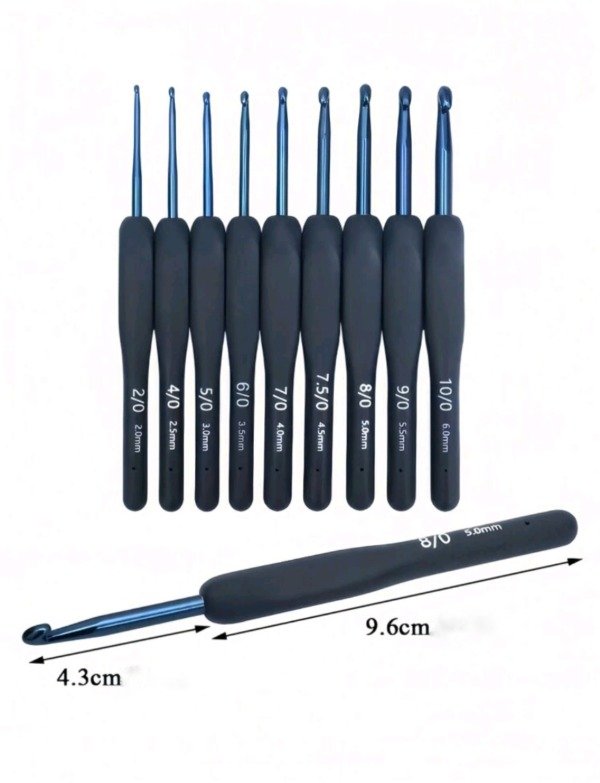 Producto - Set de agujas ergonómicas negras