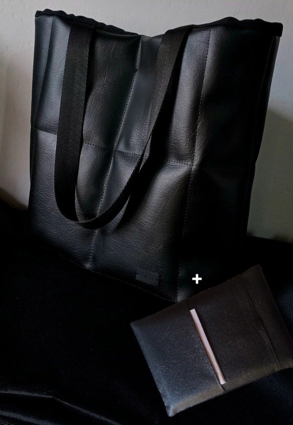 Producto - Combo Puffer XL ecocuero + sobre ecocuero