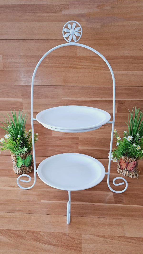 Producto - BASE PLATO  DOBLE  CON FLOR