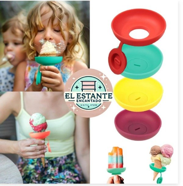 Producto - Pack x 2 Soporte Paleta Cucurucho Helado Anti Manchas