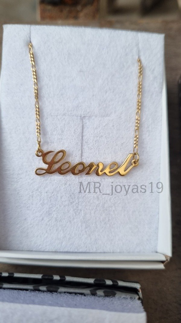 Producto - Collar identidad plata bañada en oro