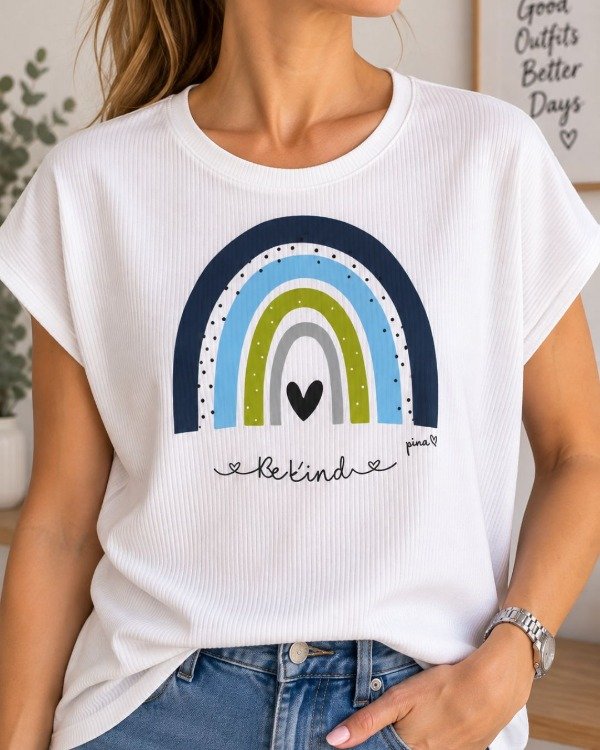 Producto - Remera Arcoiris azul