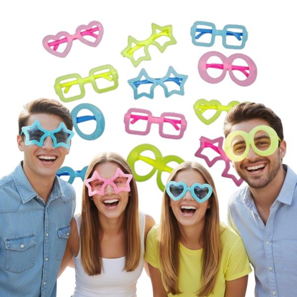 Producto - 60 Anteojos de Plástico Fluo ( Distintas Formas )