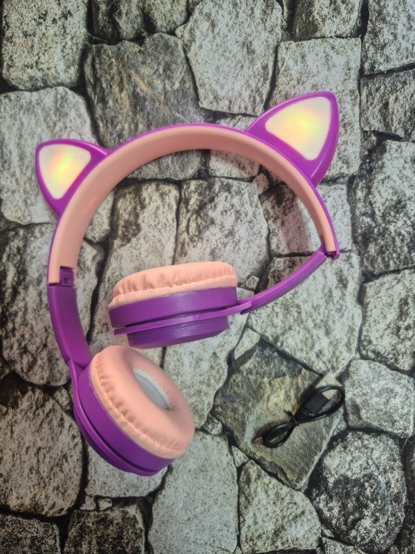 Producto - Auricular Bluetooth gatito violeta