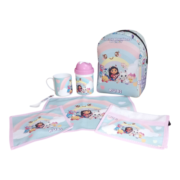 Producto - Set De Jardín y Mochila Casa Muñecas de Gabby Personalizado con Nombre