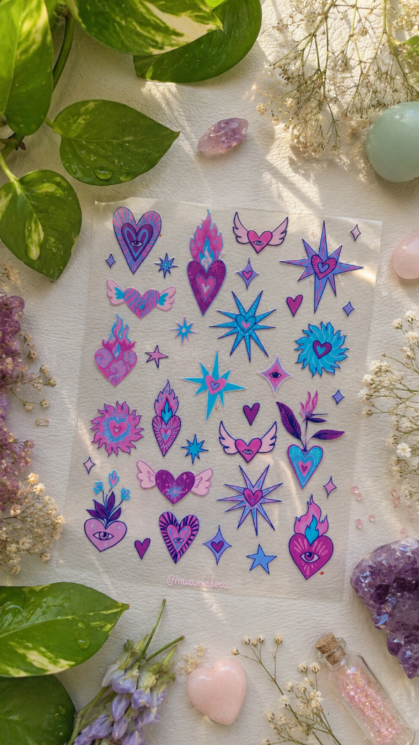 Producto - STICKER DTF UV. Milagritos lilas