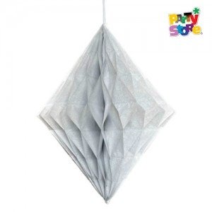Producto - DECORACION DIAMANTE PLATEADO 20 Cm