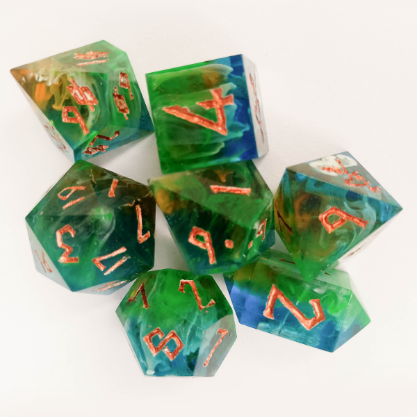 Producto - Set de dados "Emerald Petri"