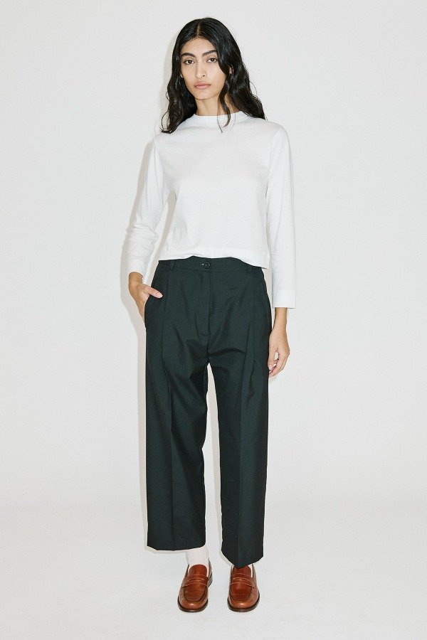 Producto - Pantalón Pinzas Elástico Alpaca M-FW26