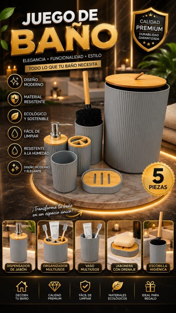 Producto - Set baño 5 piezad