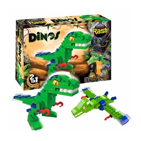Producto - BLOQUES DINOS 2 EN 1 72PZS CAJA 25X17X5CM RASTI