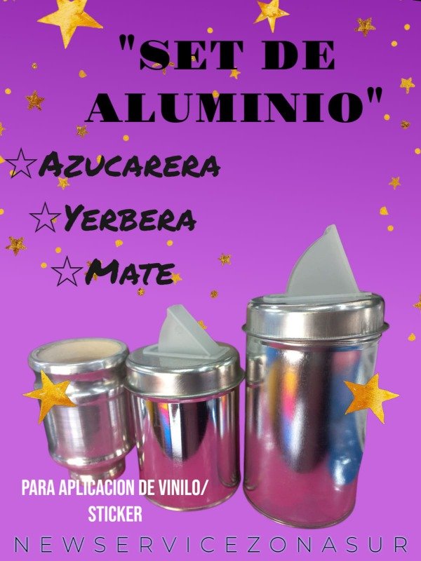 Producto - SET DE LATA/ AZUCARERA Y YERBERA