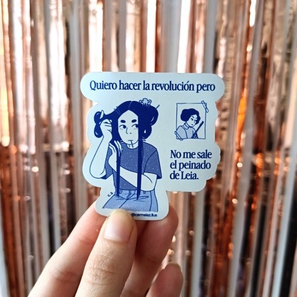Producto - Sticker vinilo - Peinado Leia
