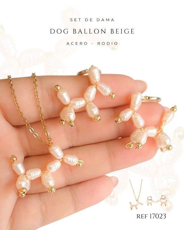 Producto - SET  DOG BALLON BEIGE REF 17023