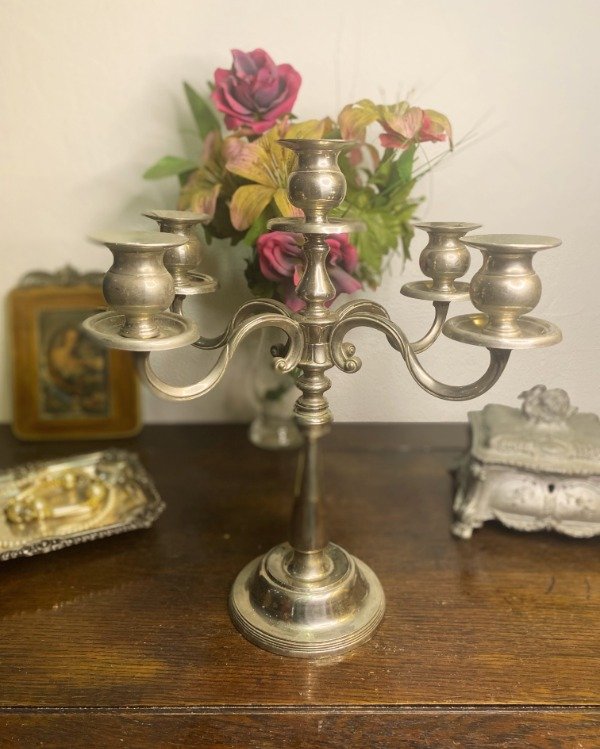Producto - Candelabro De 5 Velas Plateado