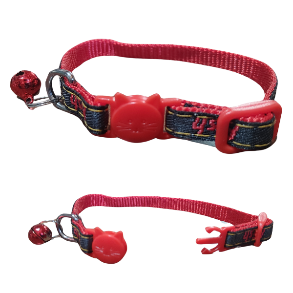 Producto - Collar Para Gatos Con Cascabel Sonoro Broche Click Ajustable - 1
