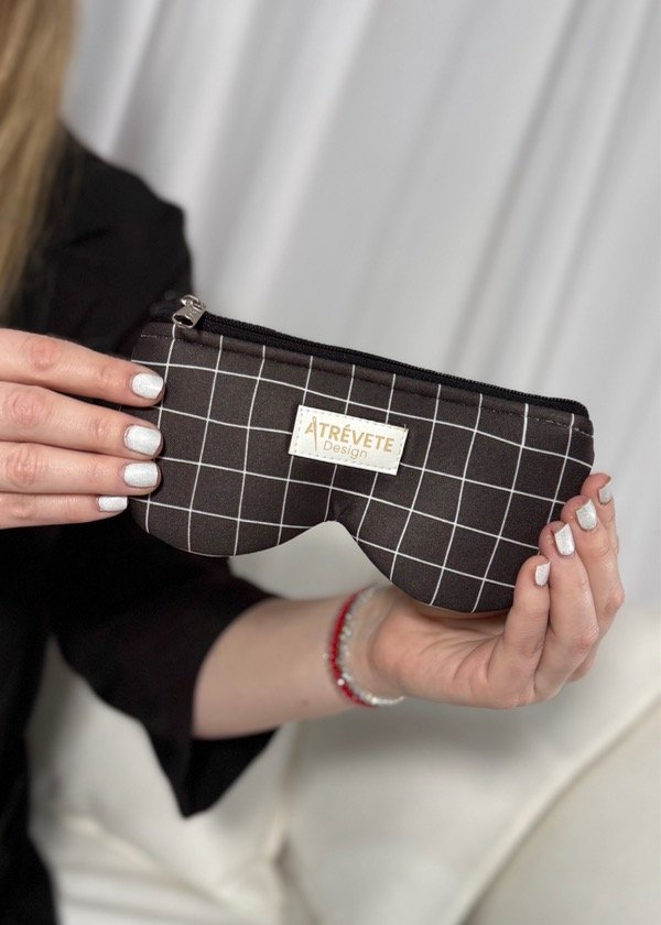 Producto - Porta Lentes - Cuadrille negro