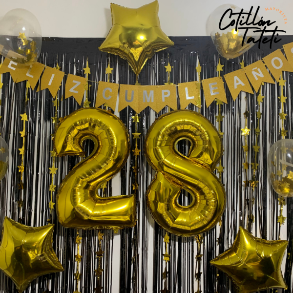 Producto - GLOBO NÚMERO ORO - 80CM