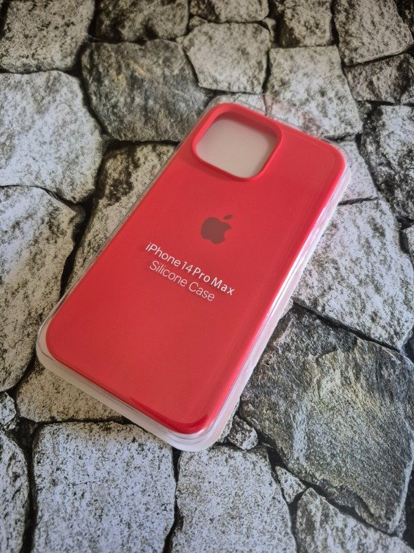 Producto - Funda silicone case logo Iphone 14 Pro Max roja