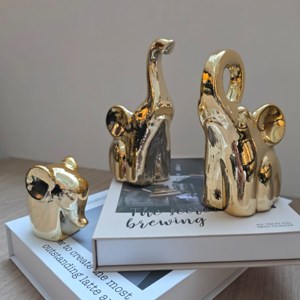Producto - Elefante Dorado Cerámica CHICO - 0