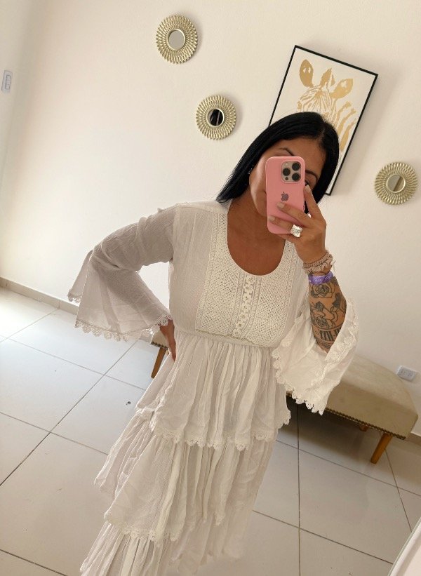 Producto - Vestido Volados White Importado
