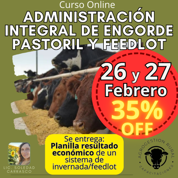 Producto - Curso Online: Administración Integral de Engorde Pastoril y Feedlot