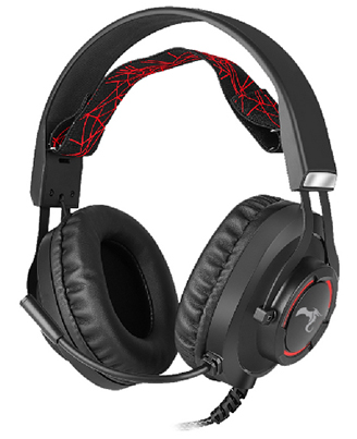 Producto - Auricular c/microfono -gaming -usb -cable tela 2.2mts -sorround 7.1 -black/red -